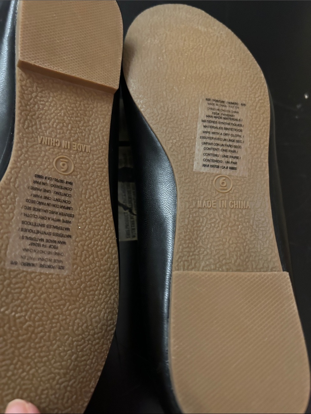 Avon Black Ballet Flats with Gold Charm Have 2 pairs - Picture 4 of 7